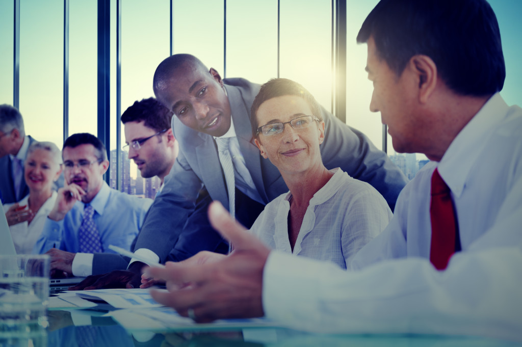 Business people communicating in a meeting